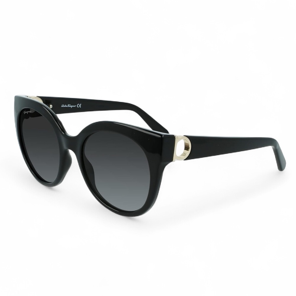 NEW $300 Salvatore Ferragamo Women's Sf1031s 53Mm, Black Cat-Eye Sunglasses